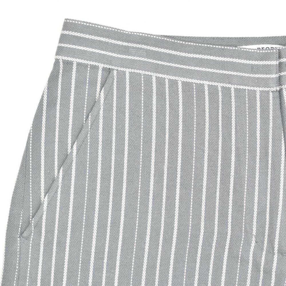 People Tree Emerson Striped Trousers Gray New - 6 — image 5 of 7